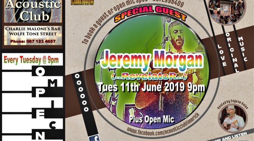 The Acoustic Club Tues 11th June 2019 at Charlie Malone’s , Limerick The Acoustic Club Tues 11th June 2019 at Charlie Malone’s , Limerick