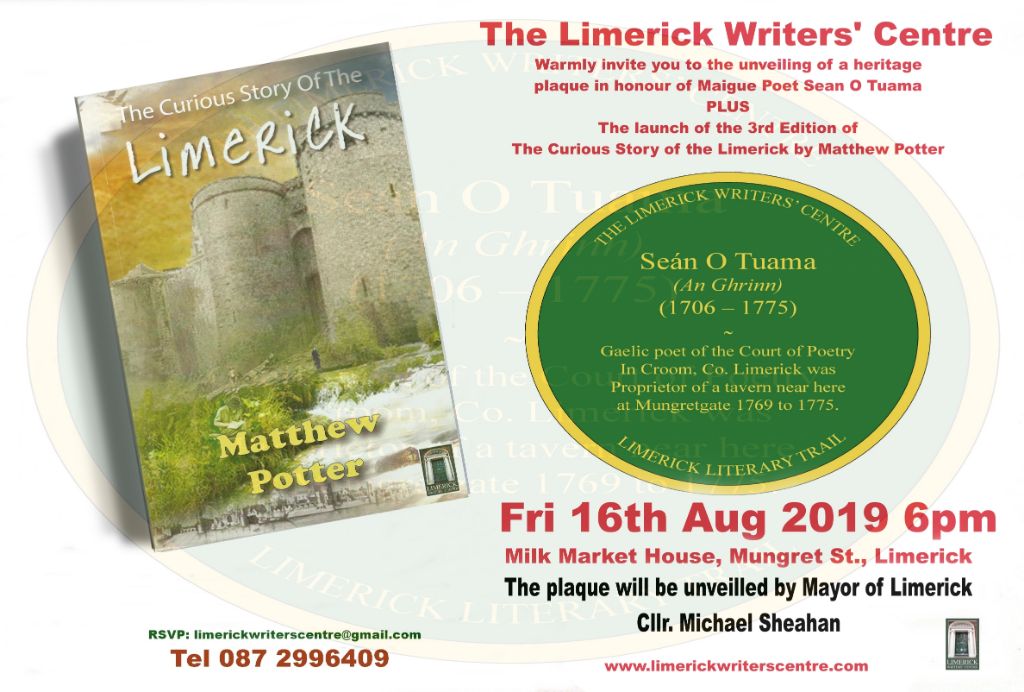 Unveiling of heritage Plaque in Honour of Maigue Poet Sean O Tuama PLUS Book Launch