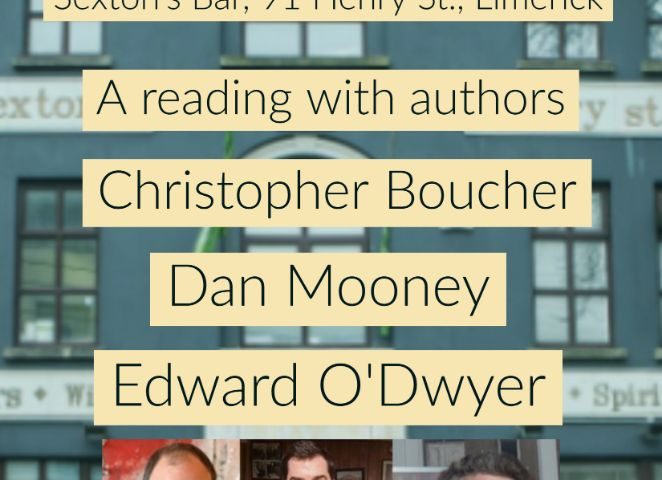 Reading with Authors Christopher Boucher, Dan Mooney and Edward O’Dwyer