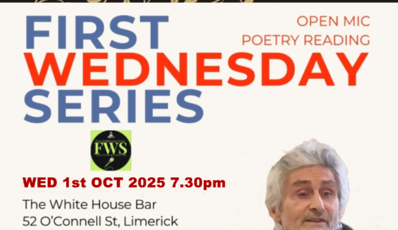 ‘First Wednesday Series’ 1st Oct 2025: Guest Reader James Finnegan