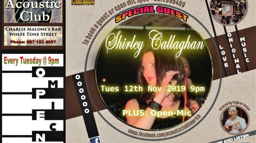 The Acoustic Club Tues 12th Nov 2019 9pm