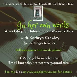 In Her Own Words Workshop Sat 7th March 2020