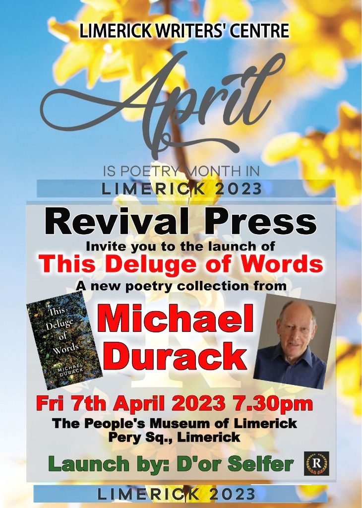 Book launch: This Deluge of Words by Michael Durack Fri 7th April