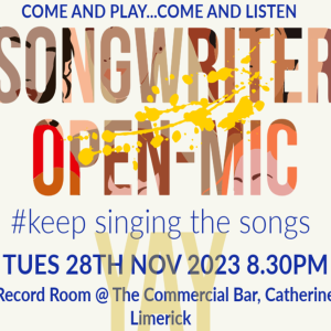 The Acoustic Club Songwriter Open-Mic Tues 28th Nov 2023 at the Record Room