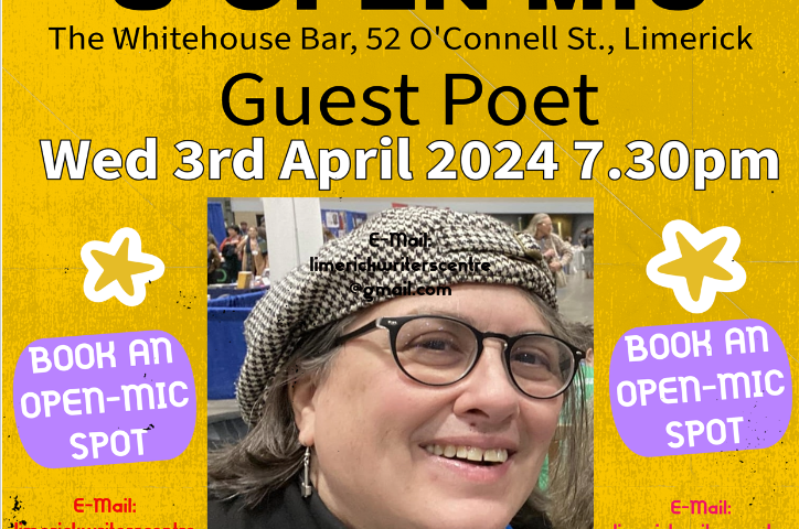 ‘First Wednesday Series’ Wed 3rd April. Special Guest Sandy Yannone