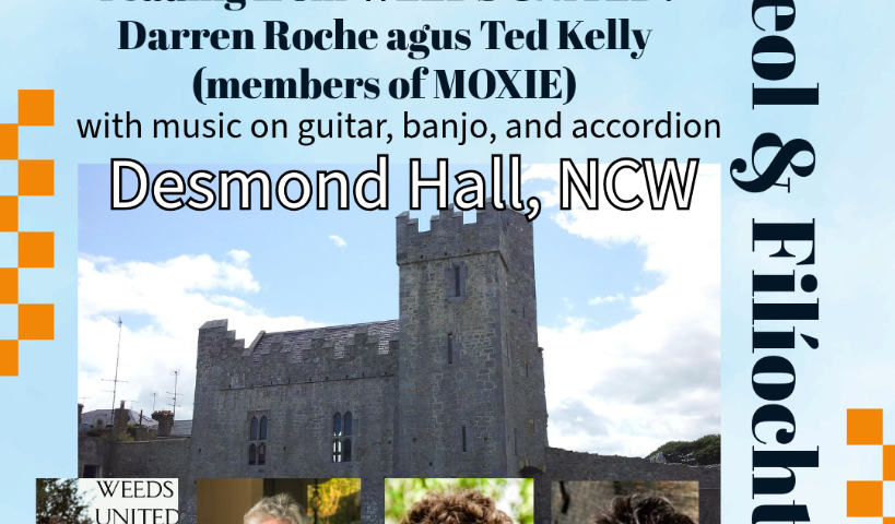 The Poetry of Mike MacDomhnaill and the Music of Moxie Fri 3rd May 8pm