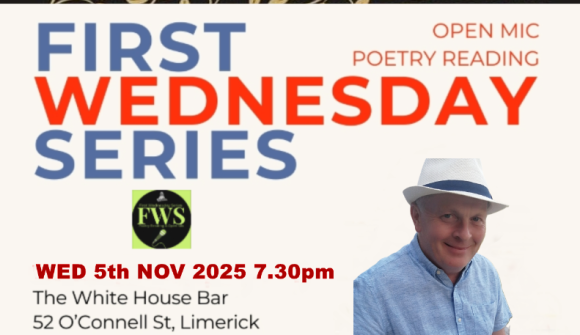 ‘First Wednesday Series’ 5th Nov 2025; Guest Reader Colm Scully