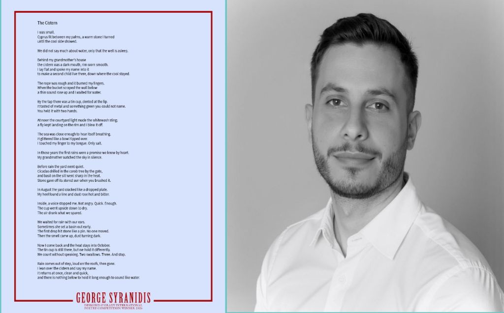 Winning Poem Announced in the Desmond O’Grady International Poetry Competition 2026 Winning Poem Announced in the Desmond O’Grady International Poetry Competition 2026