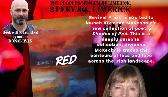 Book Launch: Shades of Red by Vivienne McKechnie 7.30pm The People’s Museum of Limerick.