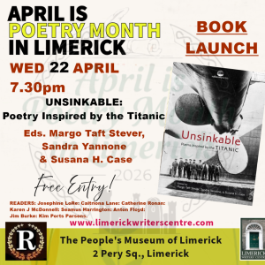 Anthology Launch: Unsinkable – Poems Inspired by the Titanic