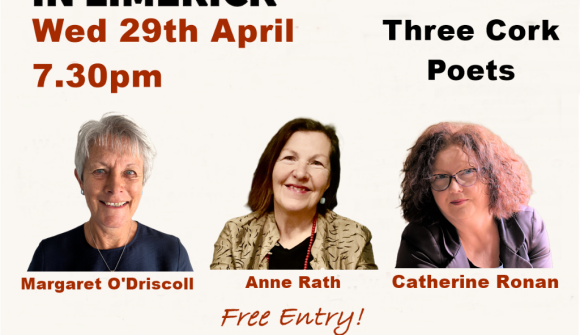 A Trio of Cork Poets Reading Wed 29th April 2026 @ the People’s Museum of Limerick.