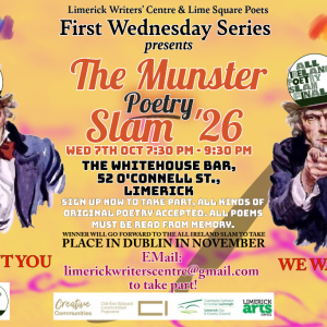 Munster Poetry Slam @ First Wednesday Series, White House Bar. Wed 7th Oct