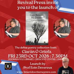 Book Launch: Gaps Between My Dreams by Ciarán Ó Gríofa Book Launch: Gaps Between My Dreams by Ciarán Ó Gríofa